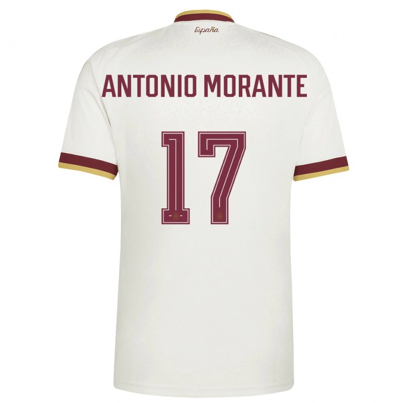 Danxen Dámské Španělsko José Antonio Morante #17 Smetanová Vínová Daleko Hráčské Dresy 26-28 Dres