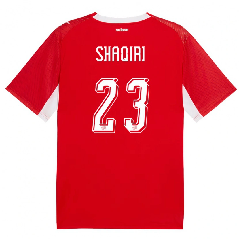 Danxen Dětské Švýcarsko Xherdan Shaqiri #23 Červená Bílá Domů Hráčské Dresy 26-28 Dres