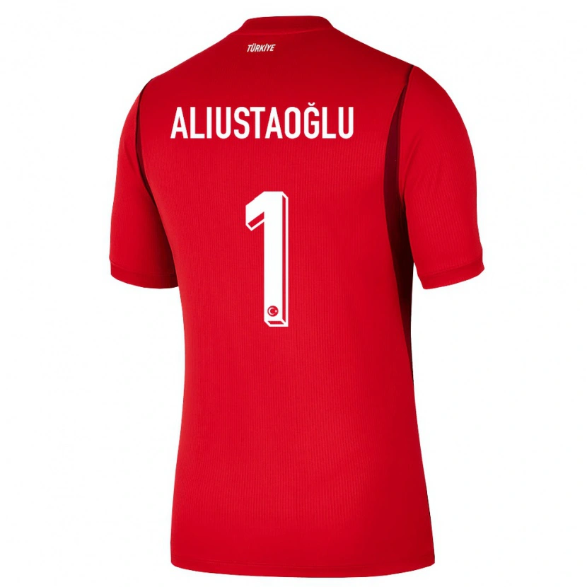 Danxen Dětské Turecko Mete Aliustaoğlu #1 Červená Vínová Domů Hráčské Dresy 26-28 Dres