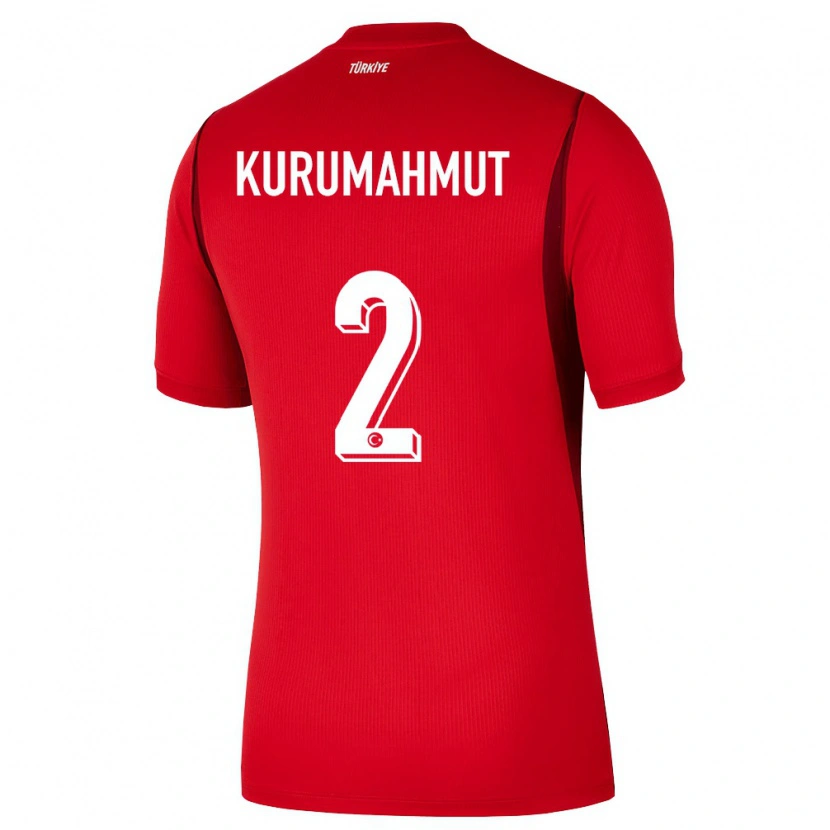 Danxen Dětské Turecko Osman Kurumahmut #2 Červená Vínová Domů Hráčské Dresy 26-28 Dres