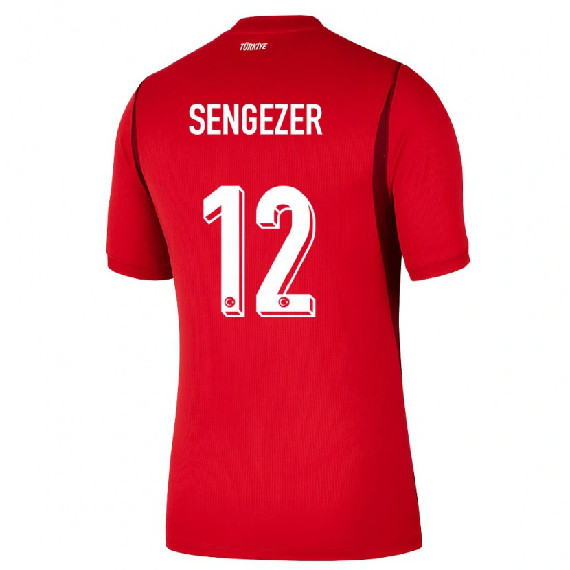 Danxen Dětské Turecko Muhammed Şengezer #12 Červená Vínová Domů Hráčské Dresy 26-28 Dres