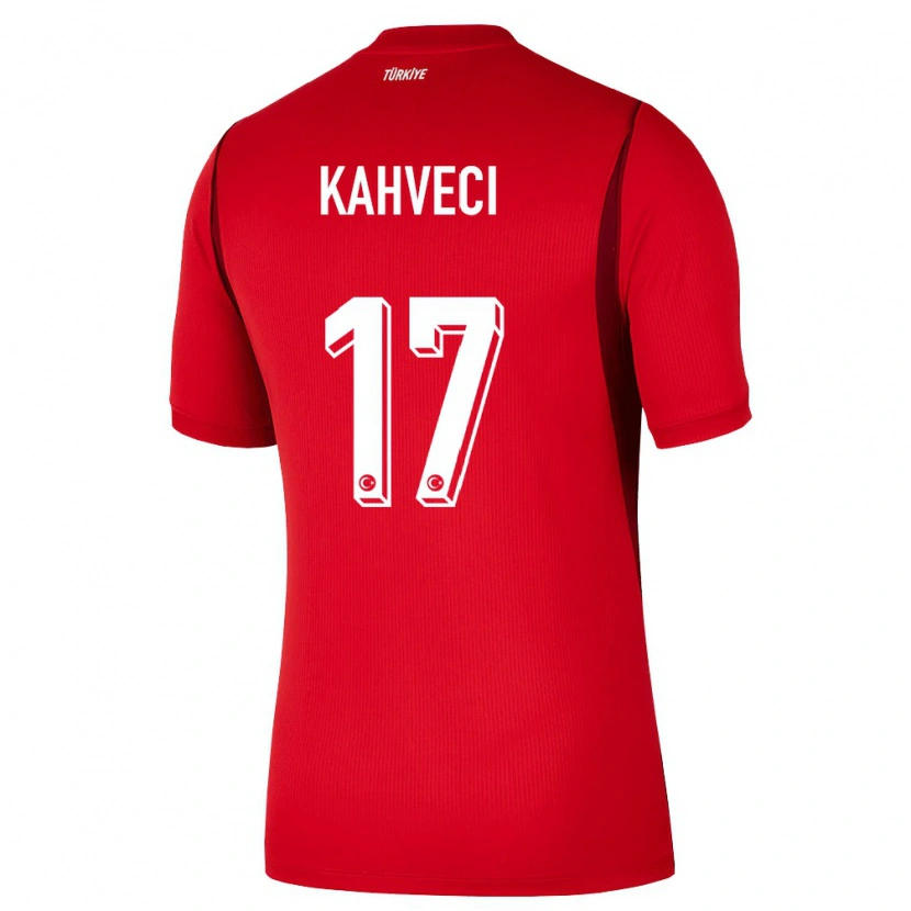 Danxen Dětské Turecko İrfan Can Kahveci #17 Červená Vínová Domů Hráčské Dresy 26-28 Dres