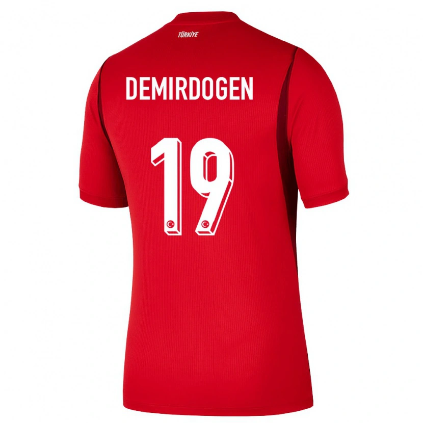 Danxen Dětské Turecko Neslihan Demirdögen #19 Červená Vínová Domů Hráčské Dresy 26-28 Dres