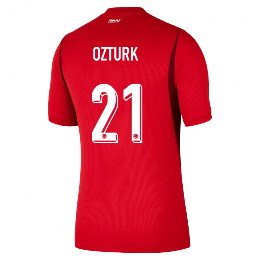 Danxen Dětské Turecko Melike Öztürk #21 Červená Vínová Domů Hráčské Dresy 26-28 Dres