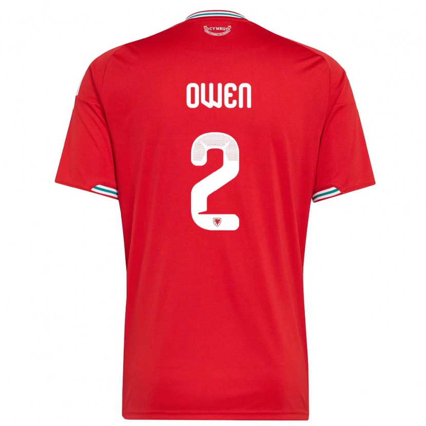 Danxen Dětské Wales Kane Owen #2 Červená Bílá Zelená Domů Hráčské Dresy 26-28 Dres