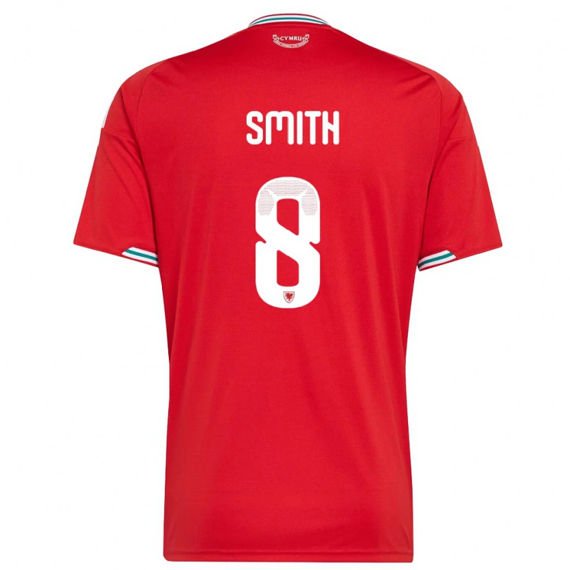 Danxen Dětské Wales Matt Smith #8 Červená Bílá Zelená Domů Hráčské Dresy 26-28 Dres