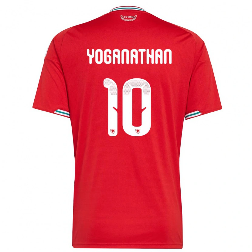 Danxen Dětské Wales Vimal Yoganathan #10 Červená Bílá Zelená Domů Hráčské Dresy 26-28 Dres