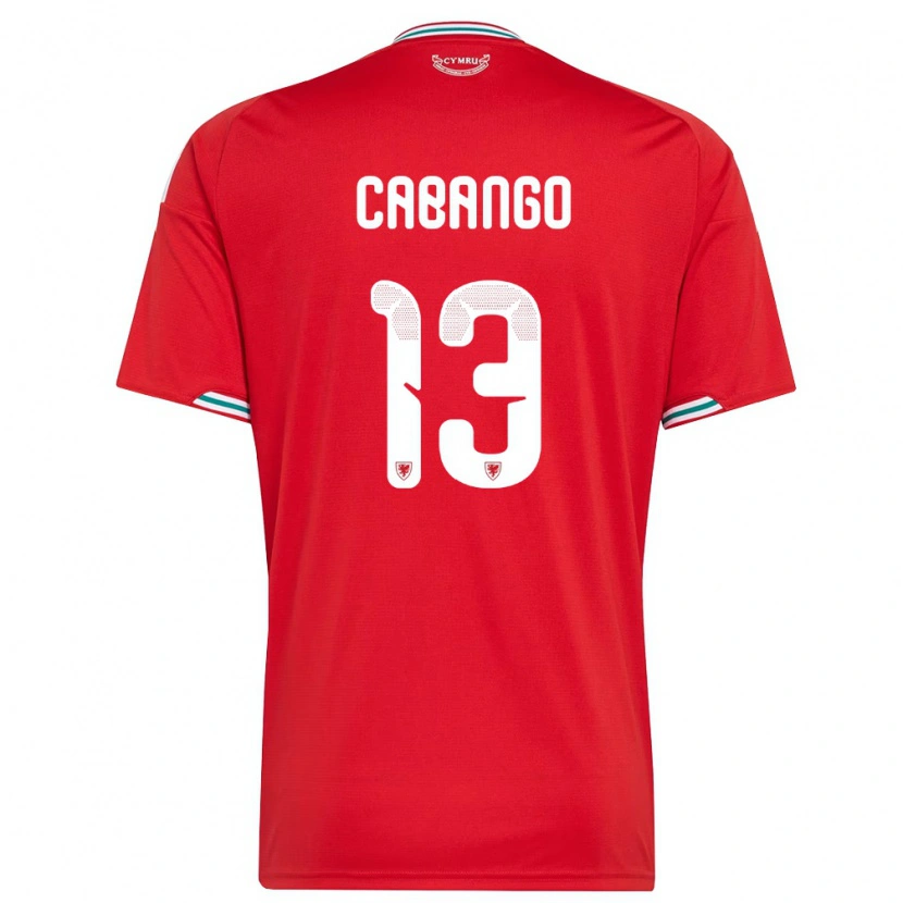 Danxen Dětské Wales Ben Cabango #13 Červená Bílá Zelená Domů Hráčské Dresy 26-28 Dres