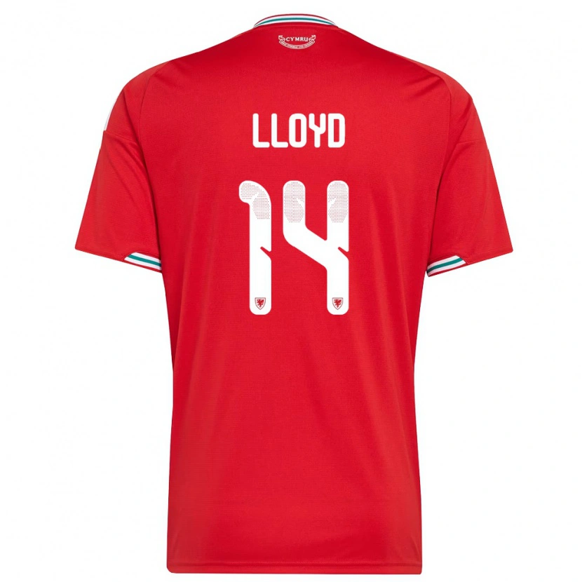 Danxen Dětské Wales Oliver Lloyd #14 Červená Bílá Zelená Domů Hráčské Dresy 26-28 Dres