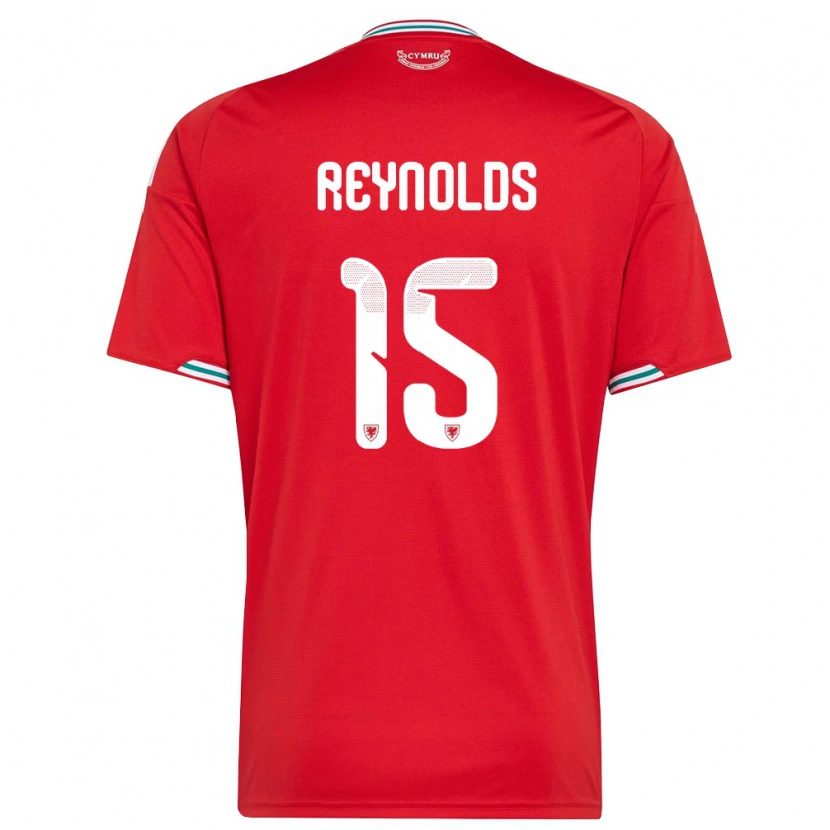 Danxen Dětské Wales Oliver Reynolds #15 Červená Bílá Zelená Domů Hráčské Dresy 26-28 Dres