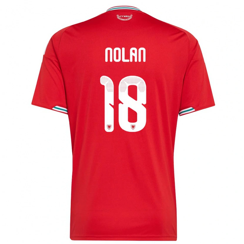 Danxen Dětské Wales Kylie Nolan #18 Červená Bílá Zelená Domů Hráčské Dresy 26-28 Dres