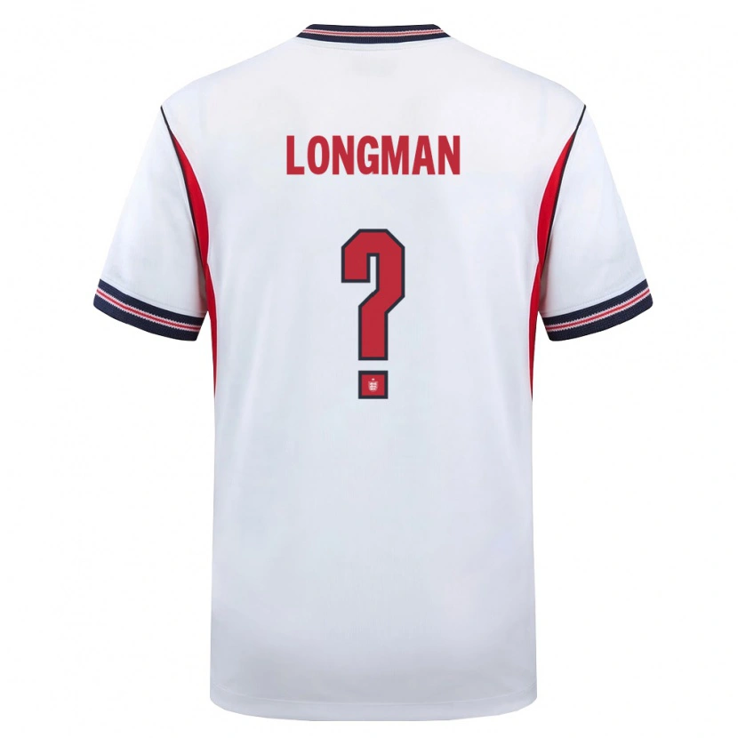 Danxen Dětské Anglie Jude Longman #0 Bílá Námořnická Červená Domů Hráčské Dresy 26-28 Dres