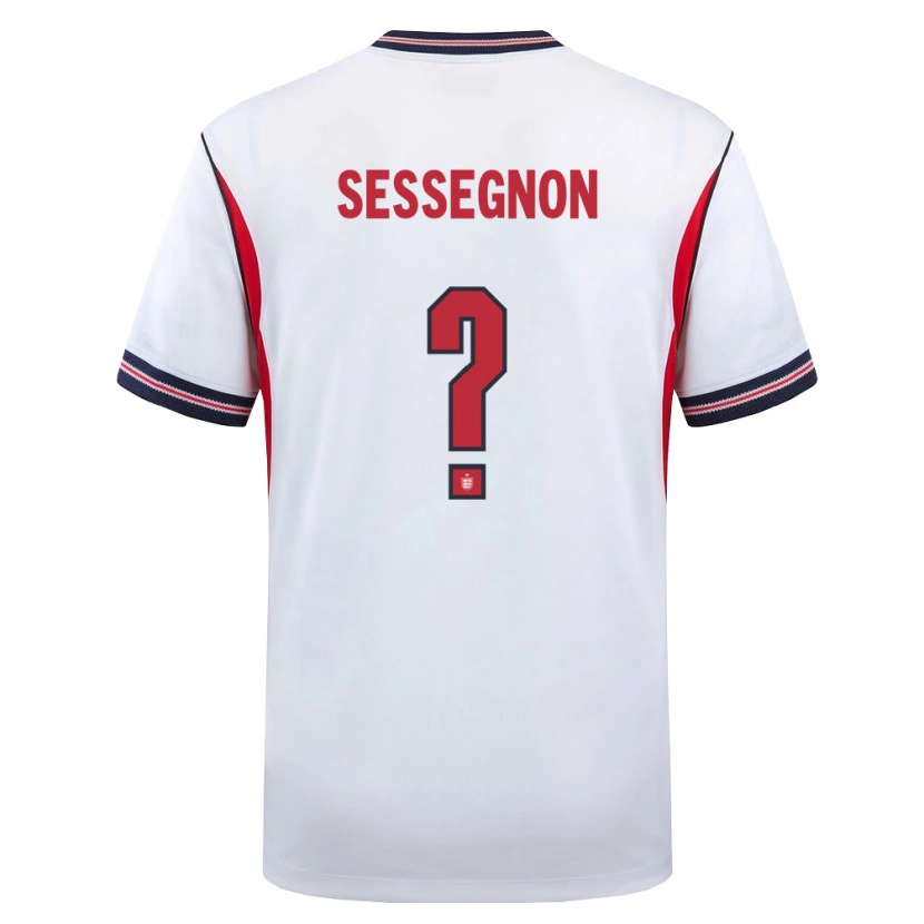 Danxen Dětské Anglie Kayden Sessegnon #0 Bílá Námořnická Červená Domů Hráčské Dresy 26-28 Dres