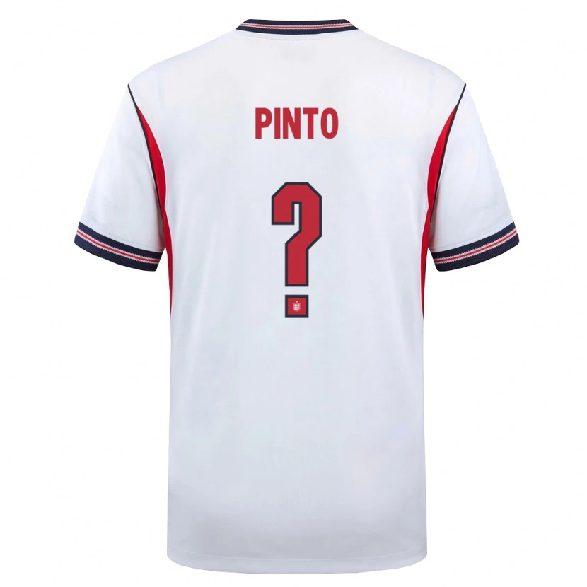 Danxen Dětské Anglie Kevin Pinto #0 Bílá Námořnická Červená Domů Hráčské Dresy 26-28 Dres