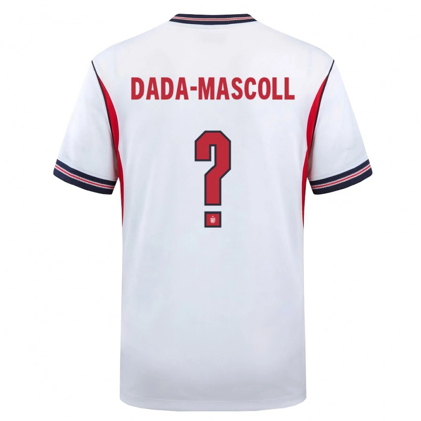 Danxen Dětské Anglie Isaiah Dada-Mascoll #0 Bílá Námořnická Červená Domů Hráčské Dresy 26-28 Dres