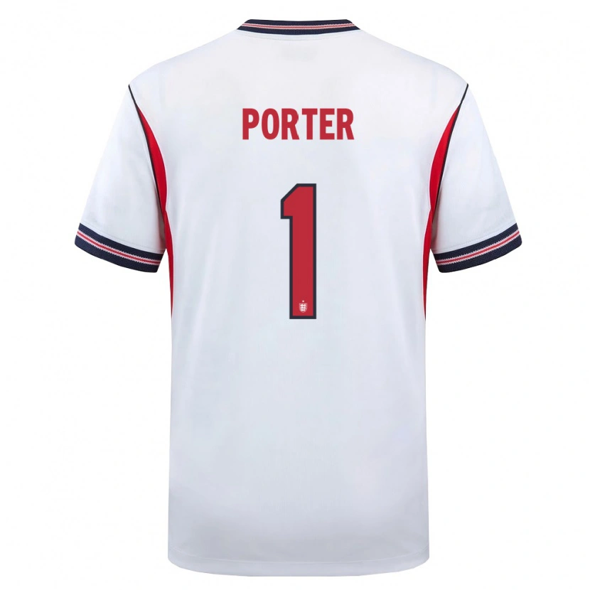 Danxen Dětské Anglie Jack Porter #1 Bílá Námořnická Červená Domů Hráčské Dresy 26-28 Dres