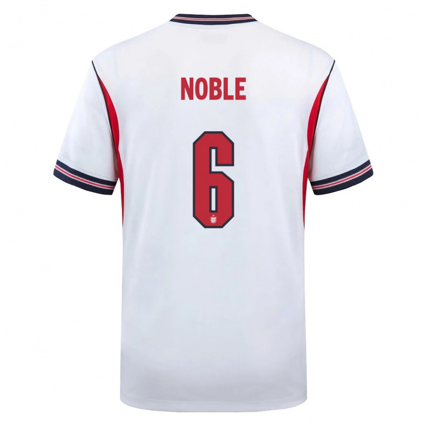 Danxen Dětské Anglie Kian Noble #6 Bílá Námořnická Červená Domů Hráčské Dresy 26-28 Dres
