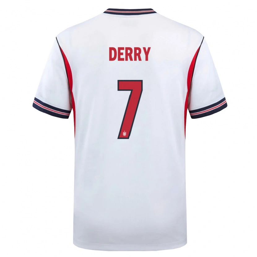 Danxen Dětské Anglie Jesse Derry #7 Bílá Námořnická Červená Domů Hráčské Dresy 26-28 Dres