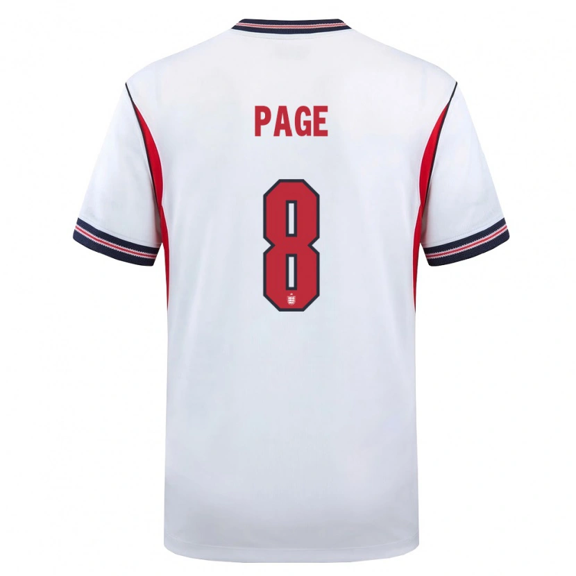 Danxen Dětské Anglie Louis Page #8 Bílá Námořnická Červená Domů Hráčské Dresy 26-28 Dres