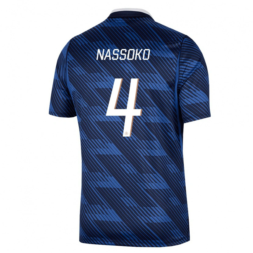 Danxen Dětské Francie Abdoulaye Nassoko #4 Námořnická Modrá Bílá Domů Hráčské Dresy 26-28 Dres