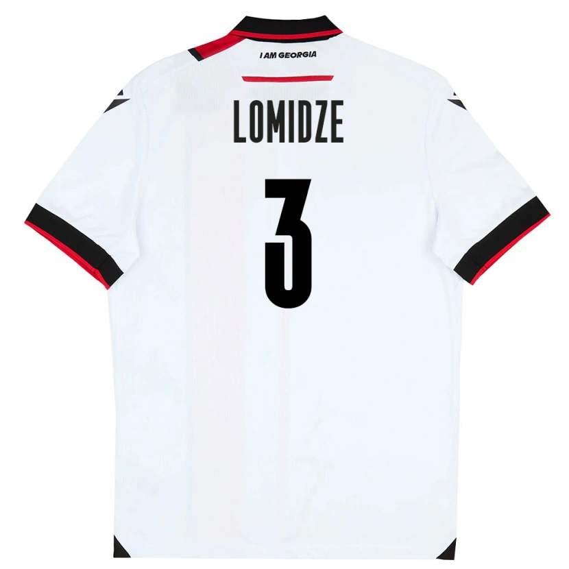 Danxen Dětské Georgia Giorgi Lomidze #3 Bílá Černá Červená Domů Hráčské Dresy 26-28 Dres
