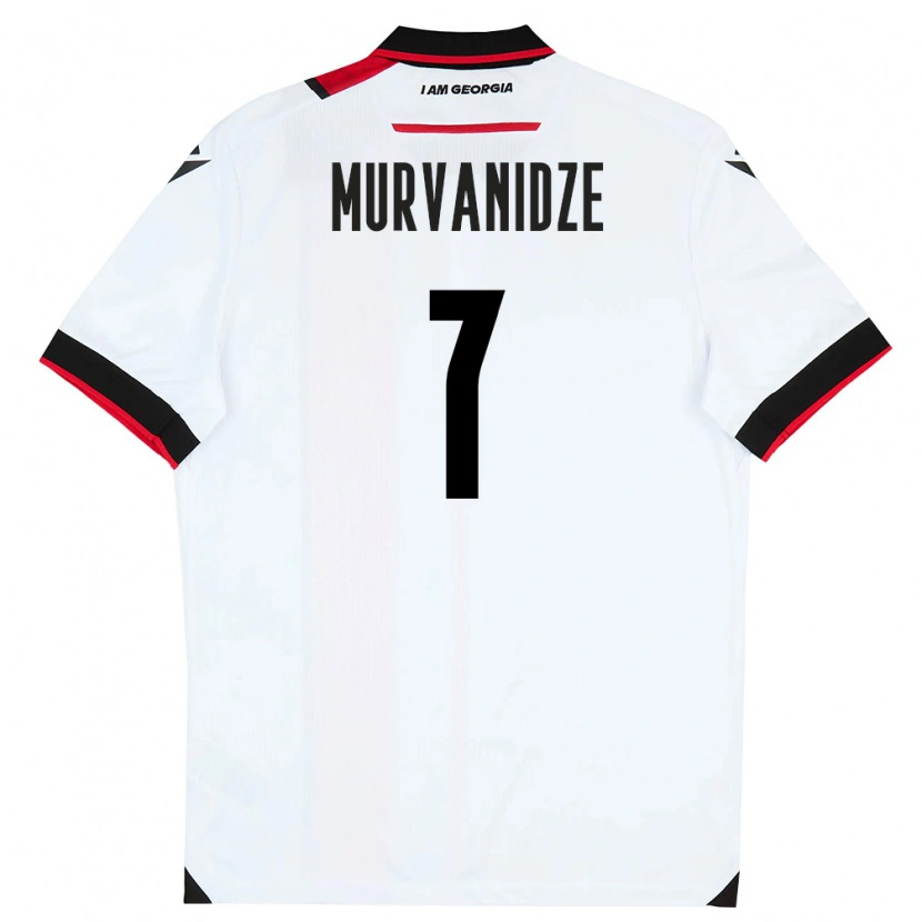 Danxen Dětské Georgia Saba Murvanidze #7 Bílá Černá Červená Domů Hráčské Dresy 26-28 Dres