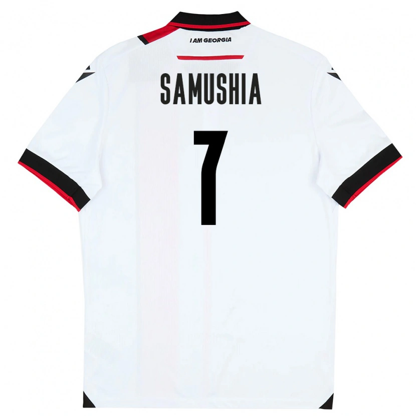 Danxen Dětské Georgia Saba Samushia #7 Bílá Černá Červená Domů Hráčské Dresy 26-28 Dres