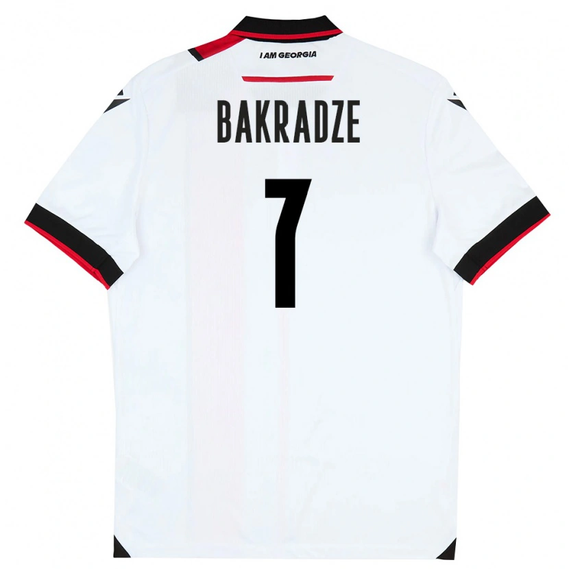 Danxen Dětské Georgia Teona Bakradze #7 Bílá Černá Červená Domů Hráčské Dresy 26-28 Dres