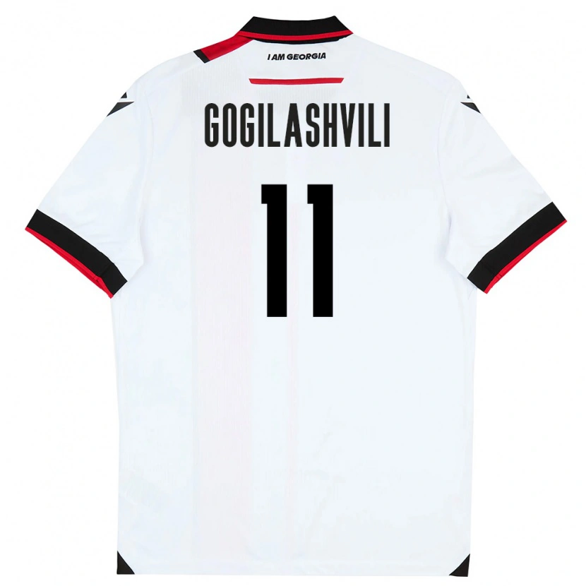 Danxen Dětské Georgia Davit Gogilashvili #11 Bílá Černá Červená Domů Hráčské Dresy 26-28 Dres