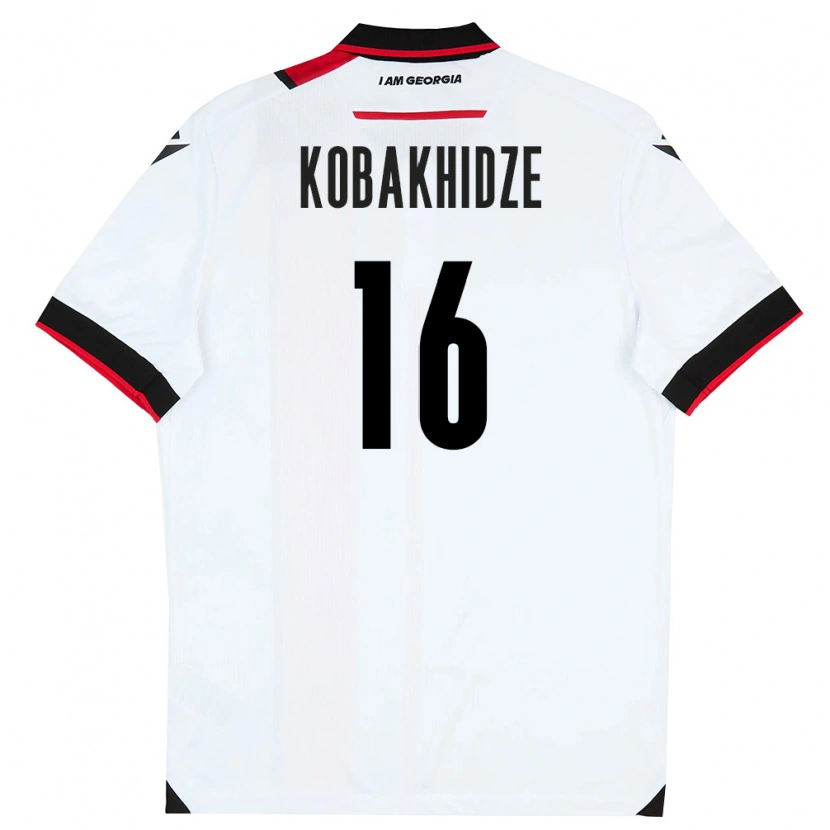Danxen Dětské Georgia Georgiy Kobakhidze #16 Bílá Černá Červená Domů Hráčské Dresy 26-28 Dres