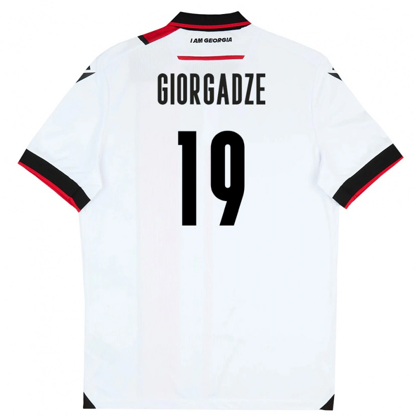 Danxen Dětské Georgia Luka Giorgadze #19 Bílá Černá Červená Domů Hráčské Dresy 26-28 Dres