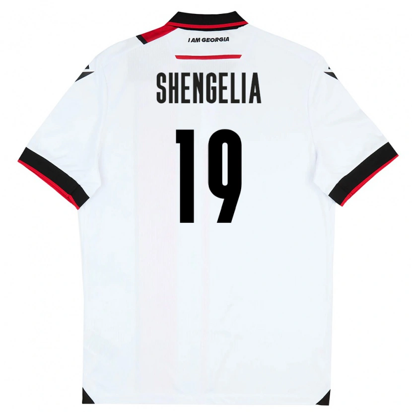 Danxen Dětské Georgia Levan Shengelia #19 Bílá Černá Červená Domů Hráčské Dresy 26-28 Dres