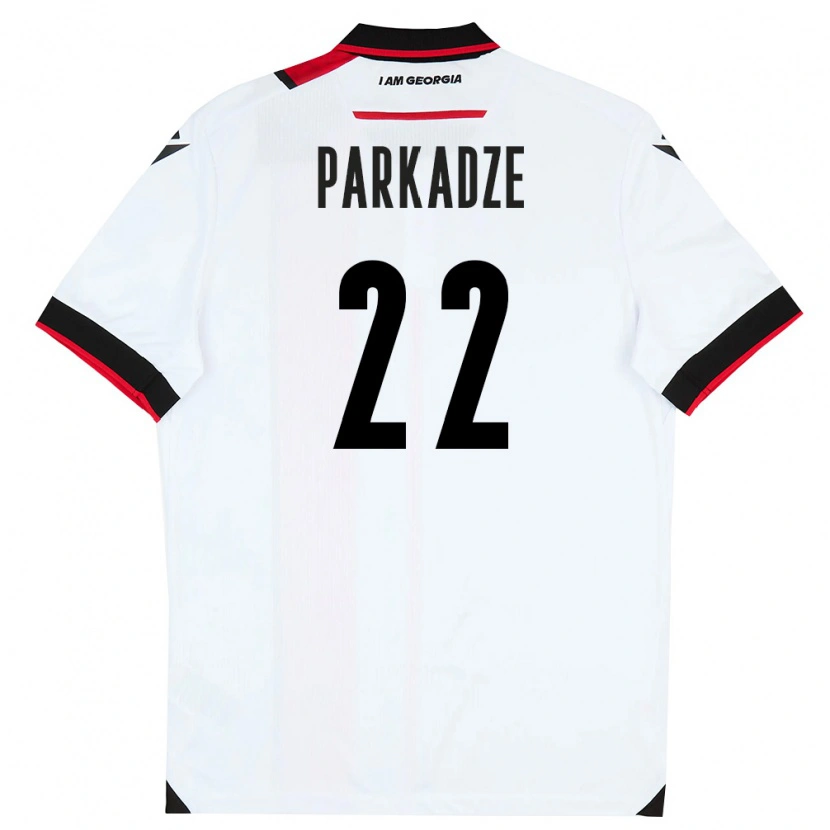 Danxen Dětské Georgia Luka Parkadze #22 Bílá Černá Červená Domů Hráčské Dresy 26-28 Dres