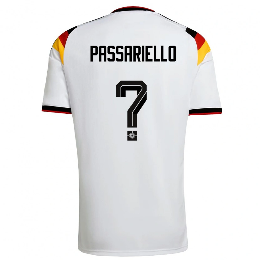 Danxen Dětské Německo Samuel Passariello #0 Bílá Černá Červená Domů Hráčské Dresy 26-28 Dres