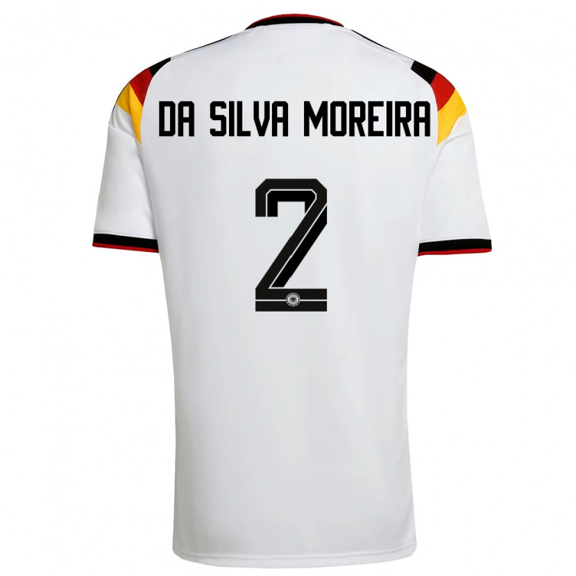 Danxen Dětské Německo Eric Da Silva Moreira #2 Bílá Černá Červená Domů Hráčské Dresy 26-28 Dres