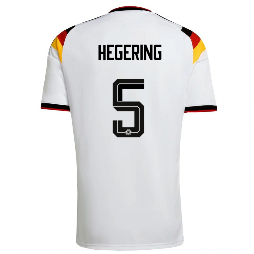 Danxen Dětské Německo Marina Hegering #5 Bílá Černá Červená Domů Hráčské Dresy 26-28 Dres