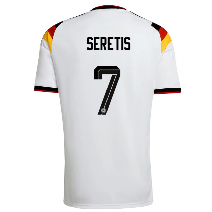 Danxen Dětské Německo Isaiah Seretis #7 Bílá Černá Červená Domů Hráčské Dresy 26-28 Dres