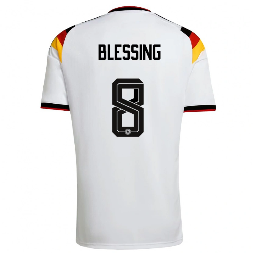 Danxen Dětské Německo Èlisée Blessing #8 Bílá Černá Červená Domů Hráčské Dresy 26-28 Dres