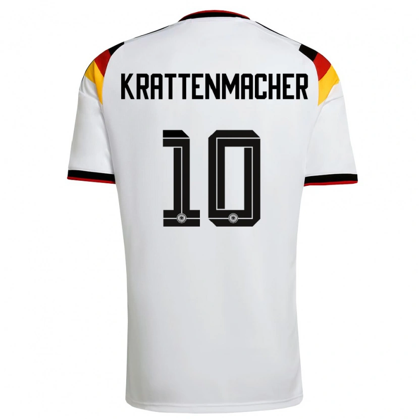 Danxen Dětské Německo Maurice Krattenmacher #10 Bílá Černá Červená Domů Hráčské Dresy 26-28 Dres