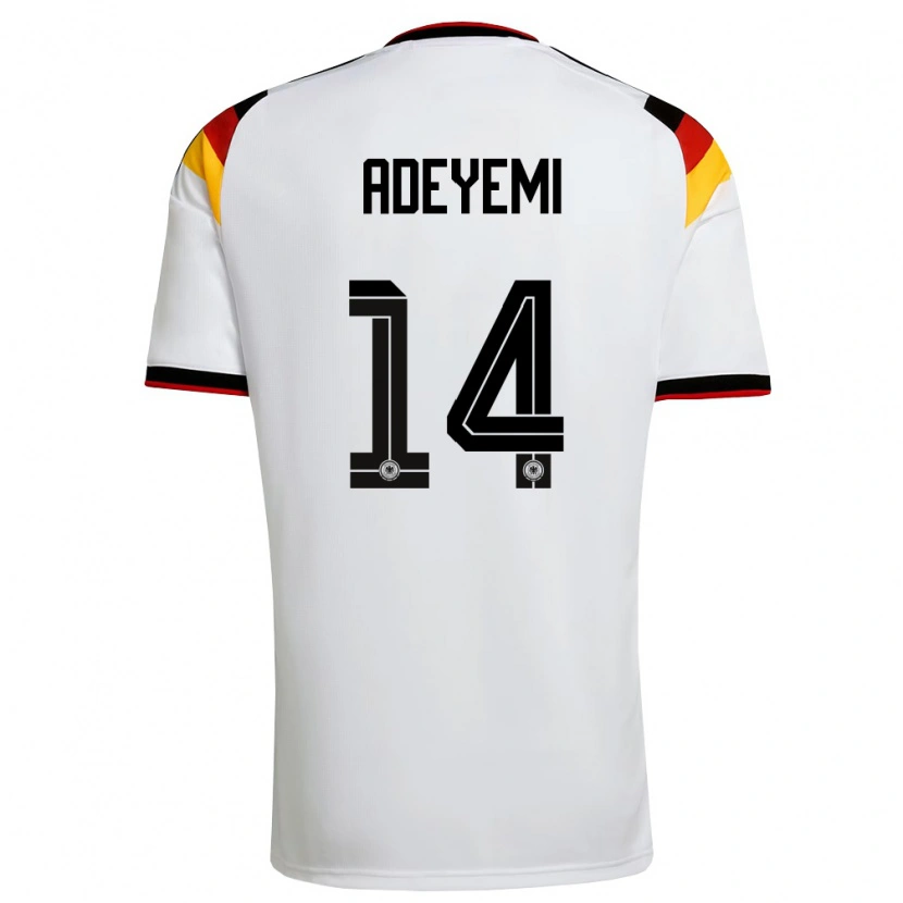 Danxen Dětské Německo Karim Adeyemi #14 Bílá Černá Červená Domů Hráčské Dresy 26-28 Dres