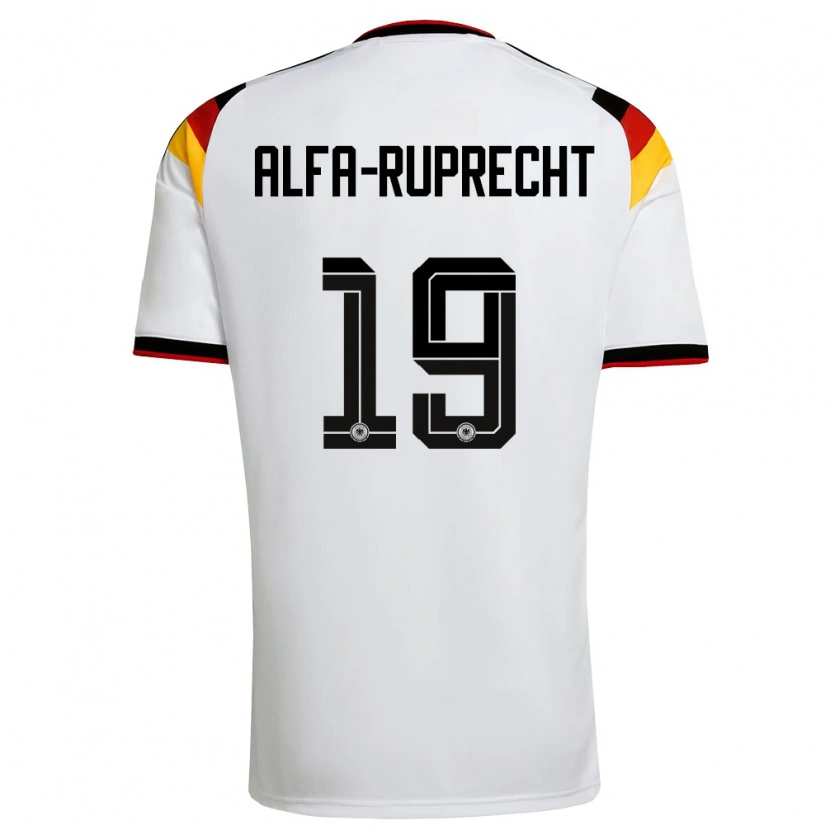 Danxen Dětské Německo Farid Alfa-Ruprecht #19 Bílá Černá Červená Domů Hráčské Dresy 26-28 Dres