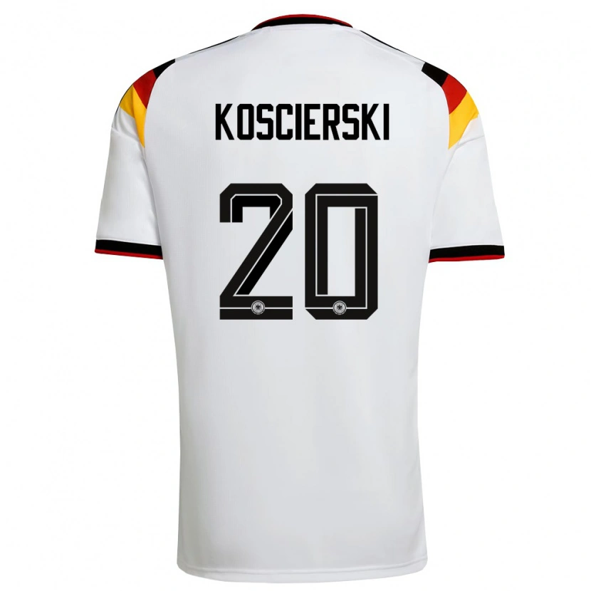 Danxen Dětské Německo Filip Koscierski #20 Bílá Černá Červená Domů Hráčské Dresy 26-28 Dres