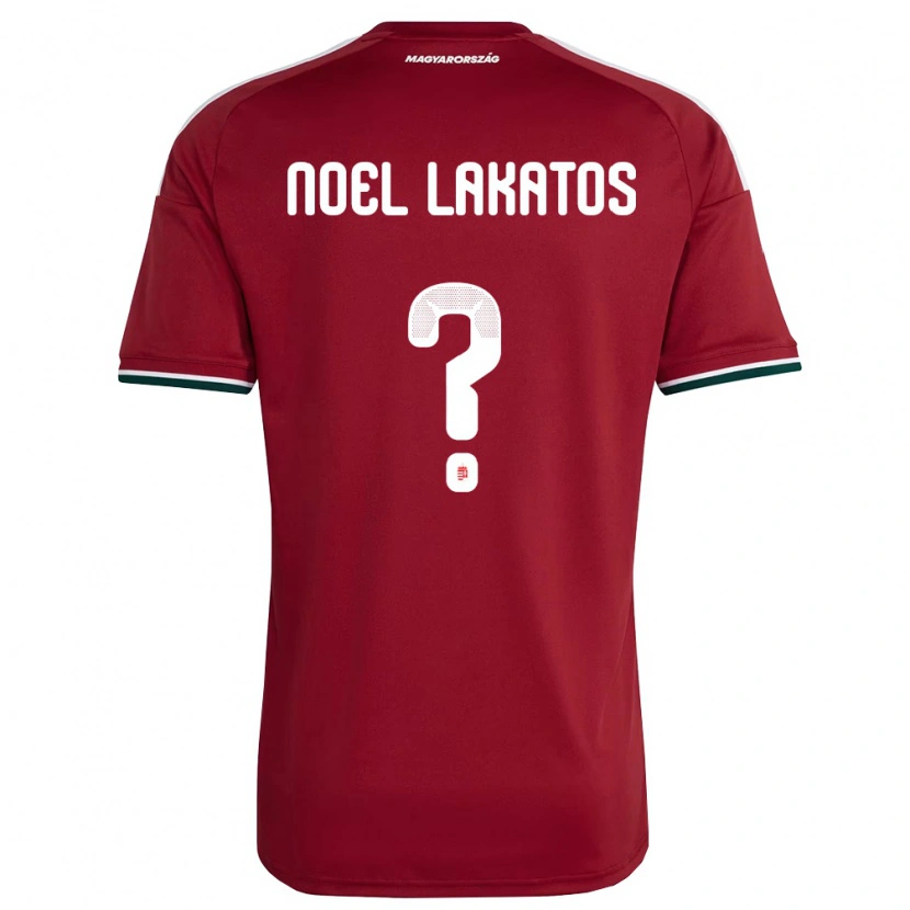 Danxen Dětské Maďarsko Noel Lakatos #0 Červená Bílá Zelená Domů Hráčské Dresy 26-28 Dres