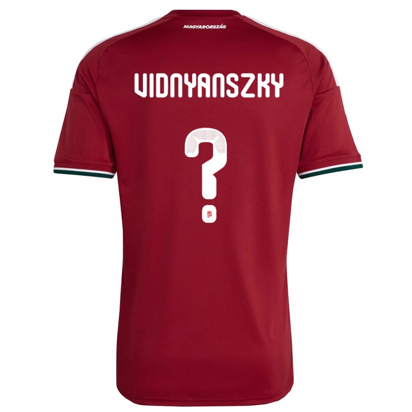 Danxen Dětské Maďarsko Mátyás Vidnyánszky #0 Červená Bílá Zelená Domů Hráčské Dresy 26-28 Dres