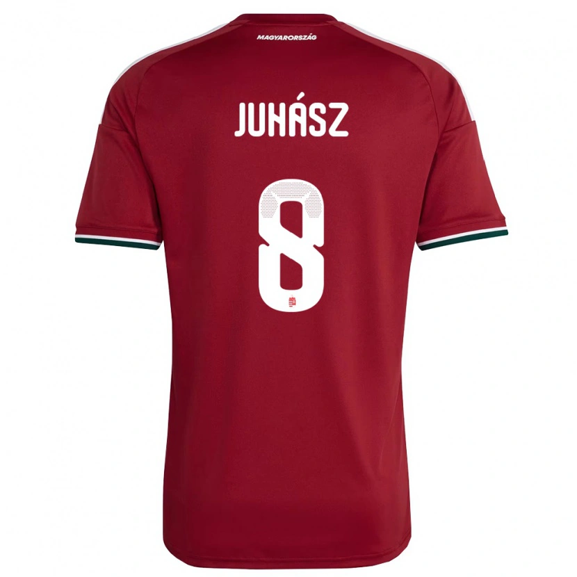 Danxen Dětské Maďarsko Martin Juhász #8 Červená Bílá Zelená Domů Hráčské Dresy 26-28 Dres
