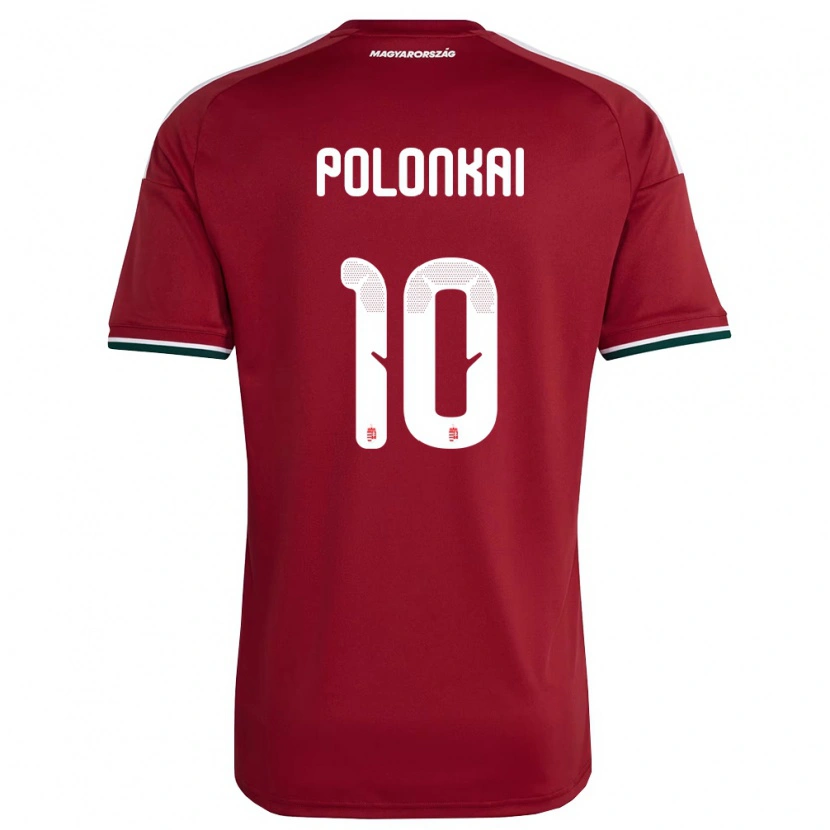 Danxen Dětské Maďarsko Noel Polonkai #10 Červená Bílá Zelená Domů Hráčské Dresy 26-28 Dres