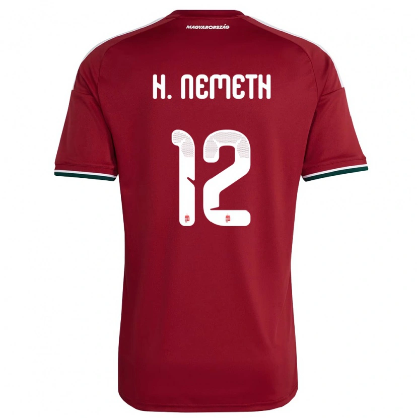 Danxen Dětské Maďarsko Hanna Németh #12 Červená Bílá Zelená Domů Hráčské Dresy 26-28 Dres