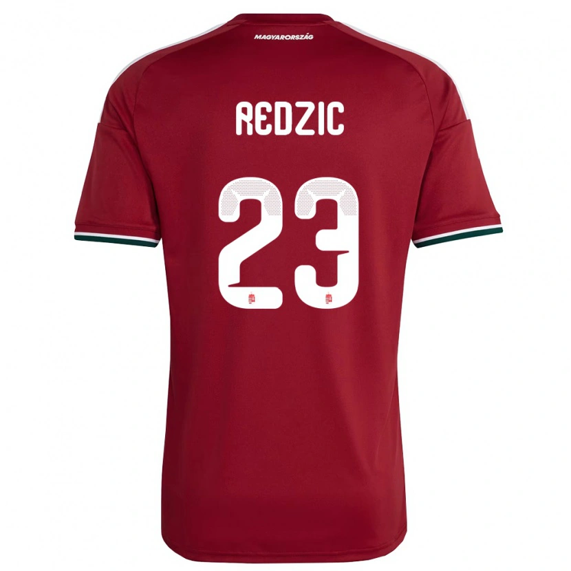 Danxen Dětské Maďarsko Damir Redzic #23 Červená Bílá Zelená Domů Hráčské Dresy 26-28 Dres