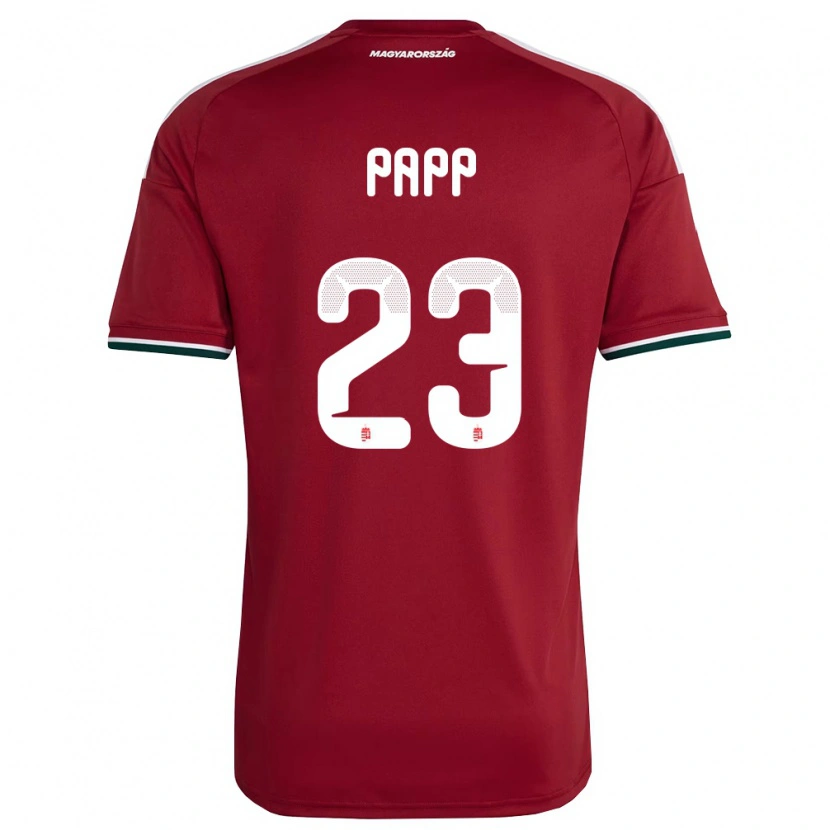 Danxen Dětské Maďarsko Luca Papp #23 Červená Bílá Zelená Domů Hráčské Dresy 26-28 Dres