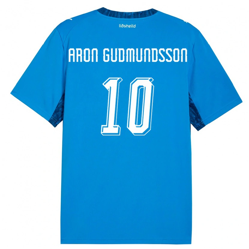 Danxen Dětské Island Eggert Aron Gudmundsson #10 Modrá Námořnická Domů Hráčské Dresy 26-28 Dres
